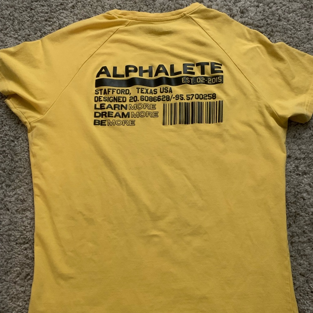 Alphalete Yellow and Black T-Shirt